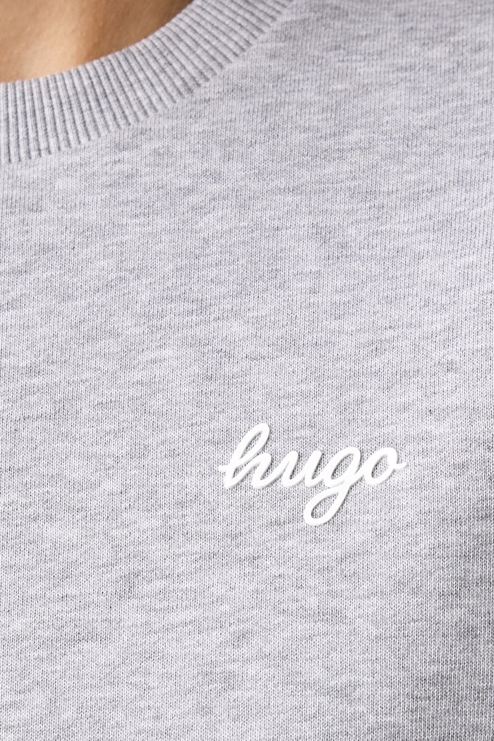 HUGO Blue pulover ženski bombažen Damaswee_B 50571605 siva
