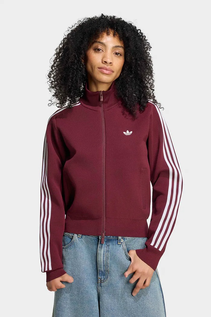 adidas Originals Bluza rozpinana damska Adilenium Season 6 Knit bordowy LH1940