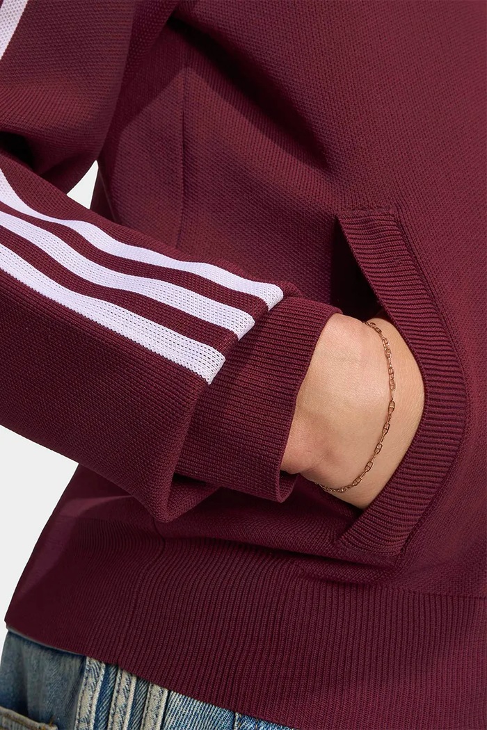 Bluza rozpinana damska Adilenium Season 6 Knit adidas Originals bordowy LH1940