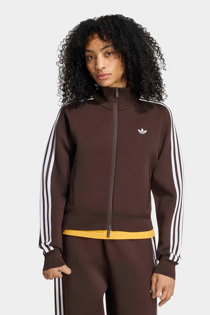 adidas Originals Bluza rozpinana damska Adilenium Season 6 Knit brązowy LH1938