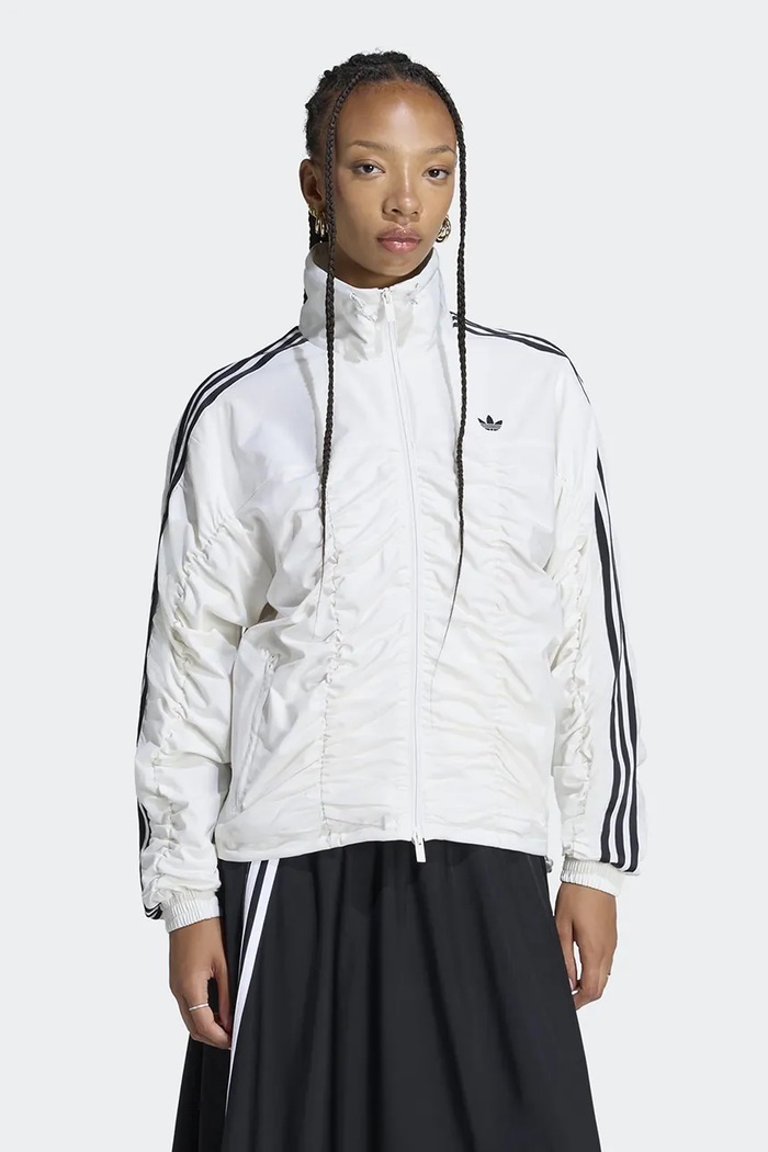 adidas Originals Dukserica na zakopčavanje za žene Adilenium Season 6 Ruffled bež LH1934