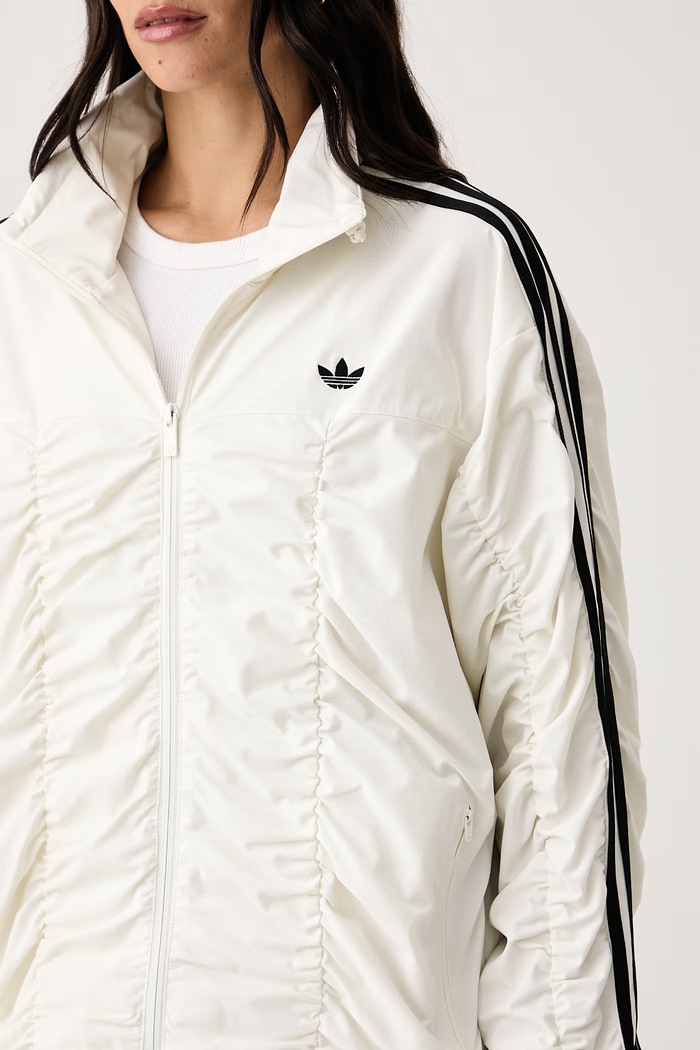Felpa con cerniera da donna Adilenium Season 6 Ruffled adidas Originals LH1934 beige
