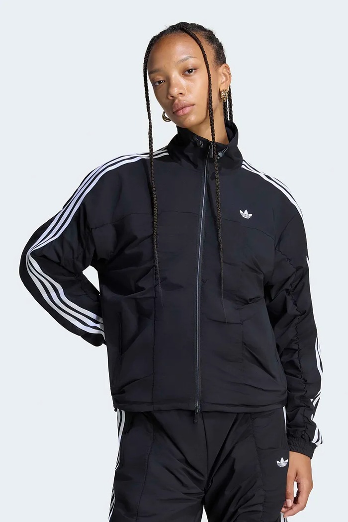 adidas Originals Bluza rozpinana damska Adilenium Season 6 Ruffled czarny LH1932