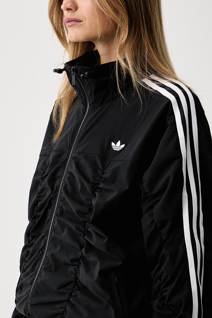 Dukserica na zakopčavanje za žene Adilenium Season 6 Ruffled adidas Originals LH1932 crna