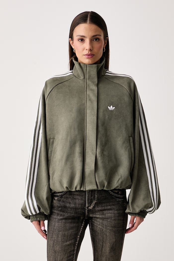 adidas Originals Bluza rozpinana damska z imitacji zamszu Adilenium Season 6 Faux Suede zielony LH1923