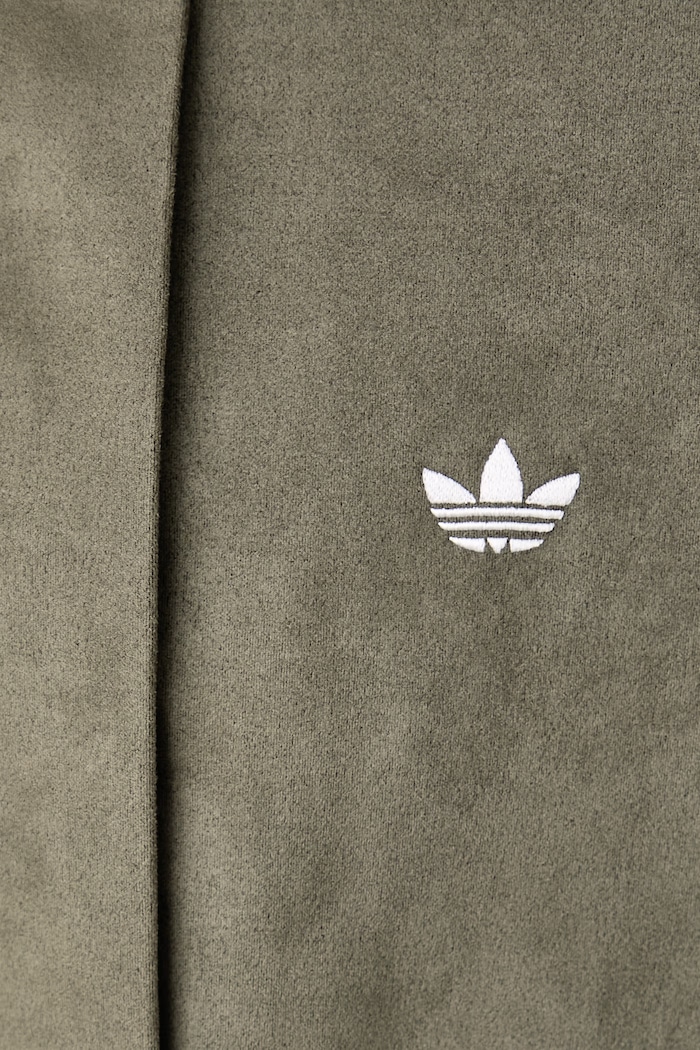 Bluza rozpinana damska z imitacji zamszu Adilenium Season 6 Faux Suede adidas Originals zielony LH1923