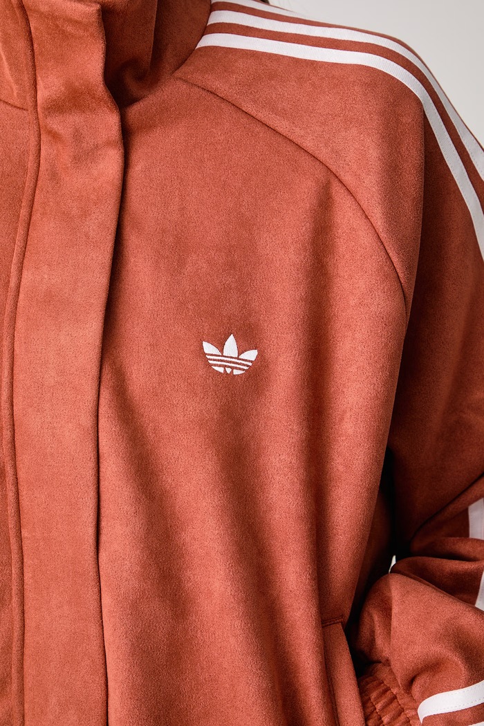 Ζακέτα με φερμουάρ Γυναικεία Adilenium Season 6 Faux Suede adidas Originals LH1922 πορτοκαλί