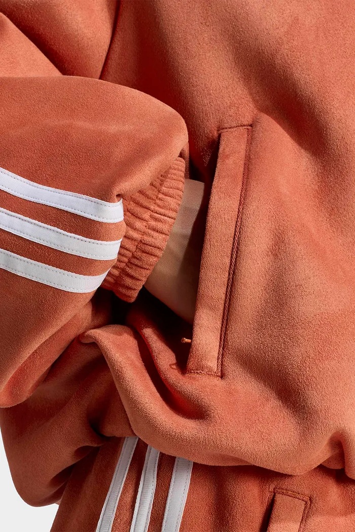 Bluza rozpinana damska Adilenium Season 6 Faux Suede adidas Originals pomarańczowy LH1922