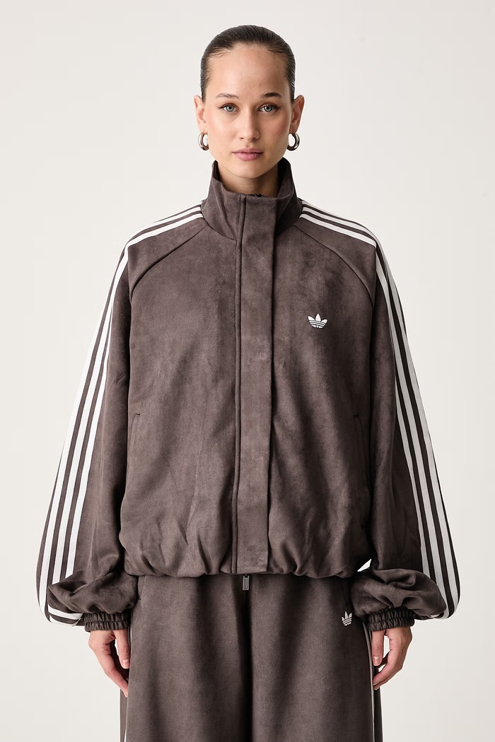 adidas Originals Kurtka przejściowa damska Adilenium Season 6 Faux Suede brązowy LH1921