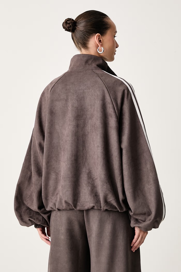 Odzież adidas Originals Kurtka przejściowa damska Adilenium Season 6 Faux Suede LH1921 brązowy