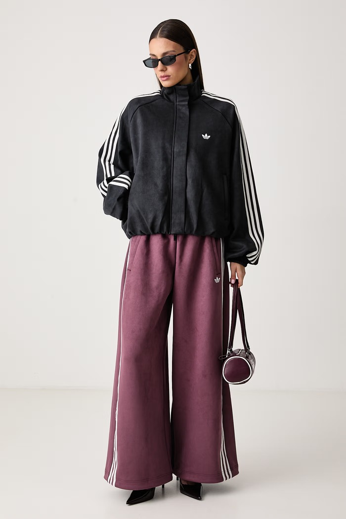 adidas Originals Mikina na zips dámska Adilenium Season 6 Faux Suede LH1919 sivá AW26