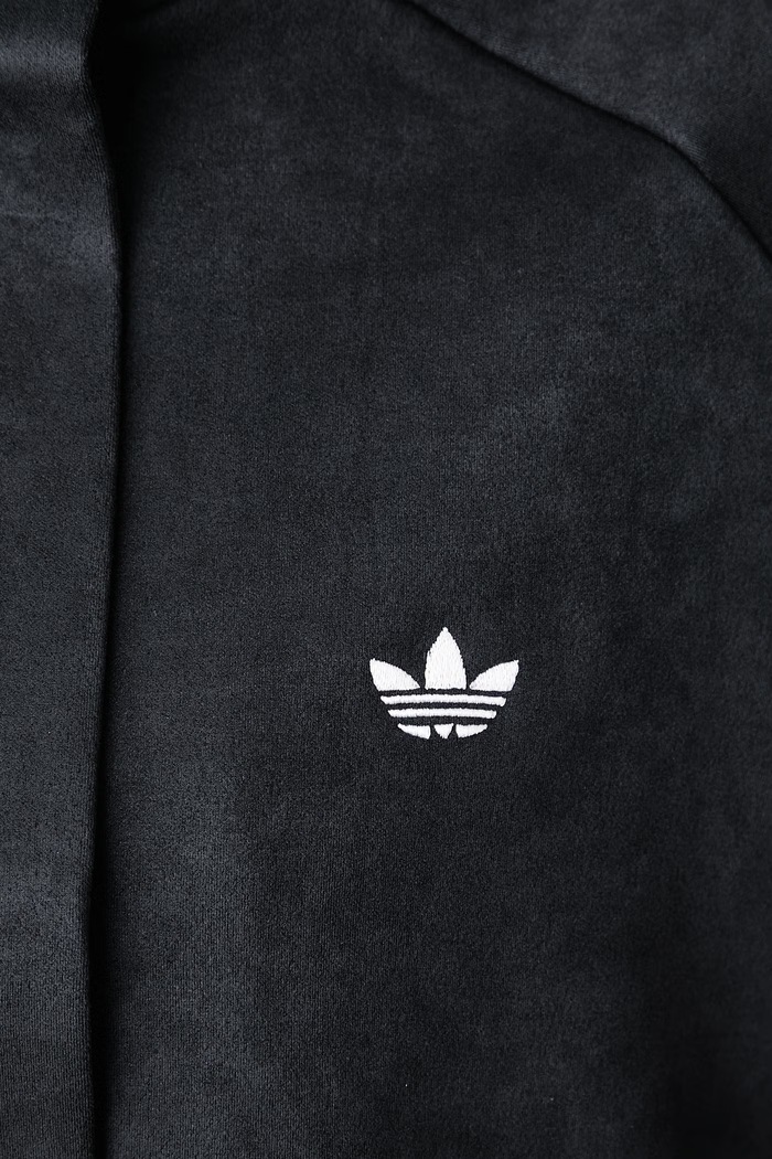 Mikina na zips dámska Adilenium Season 6 Faux Suede adidas Originals sivá LH1919