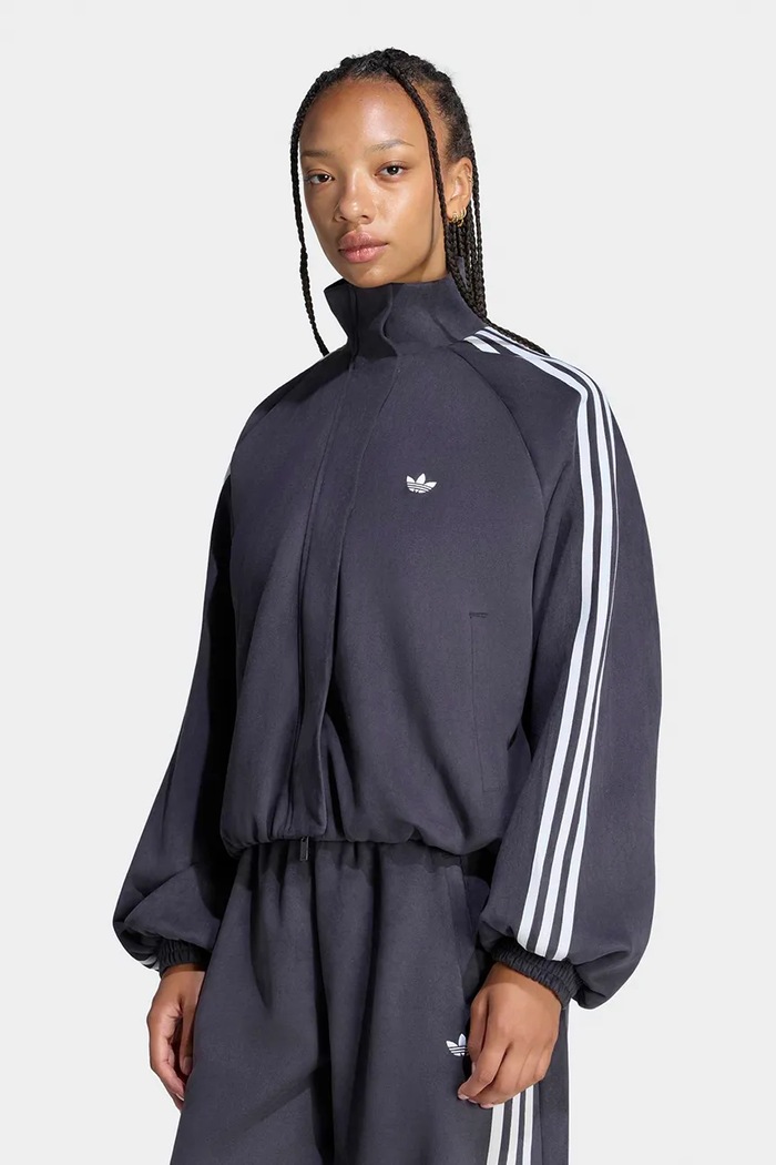 adidas Originals Bluza rozpinana damska Adilenium Season 6 Faux Suede czarny LH1919