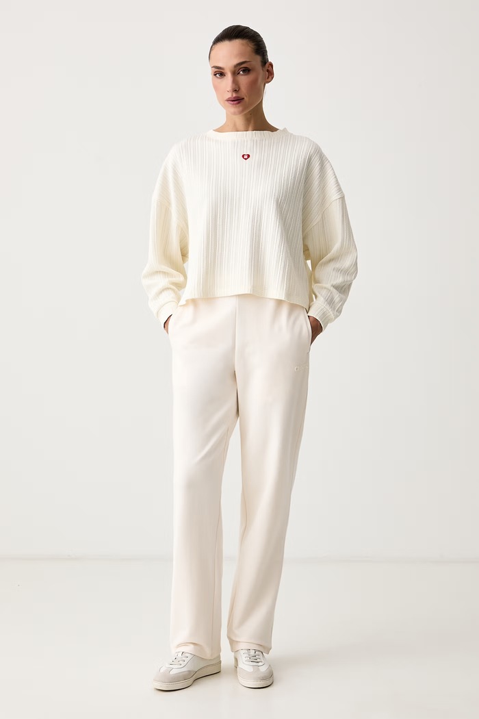 HUGO Loungewear pulover ženski z bombažem COZY_sweatshirt 50570406 bež AW26