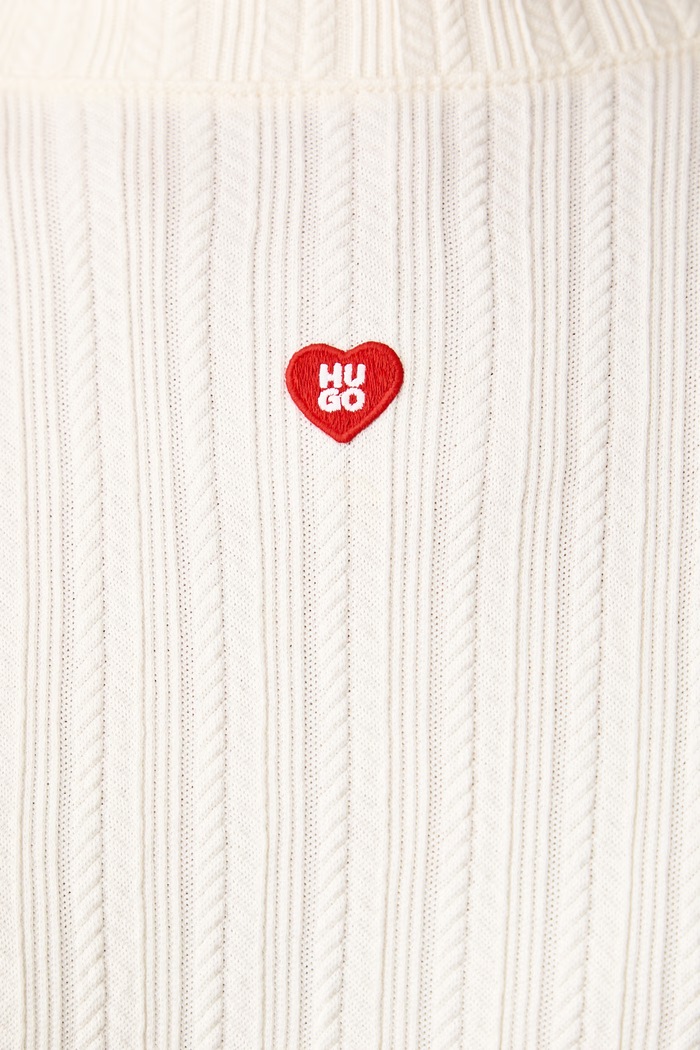 Loungewear pulover ženski z bombažem COZY_sweatshirt HUGO bež 50570406
