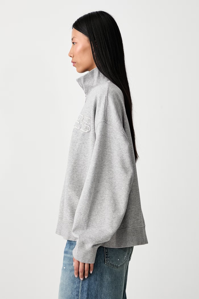 GANNI bluza z bawełną damska szary A1060029