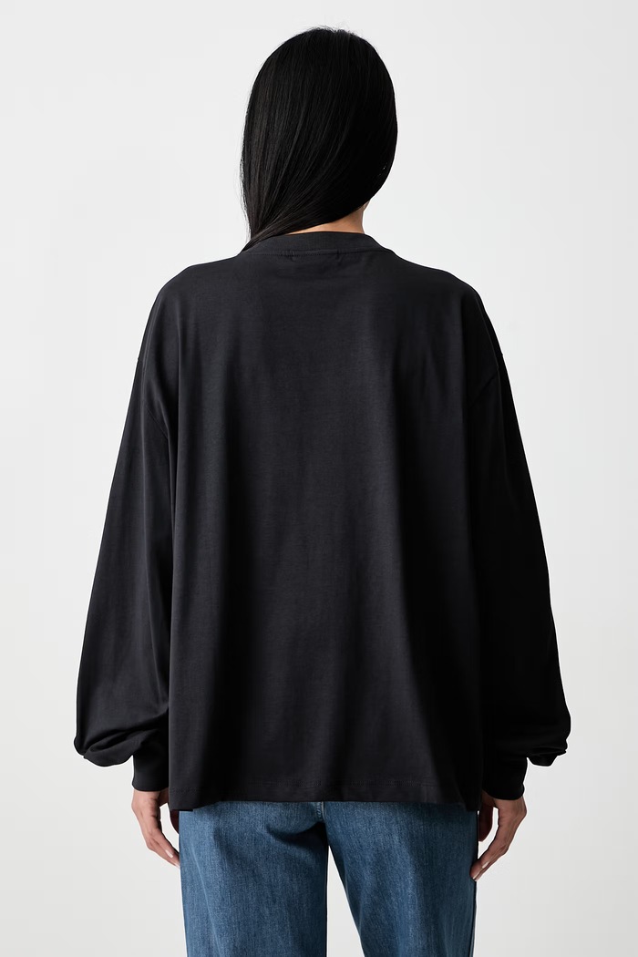 Clothing GANNI longsleeve Women's cotton A1050036 black