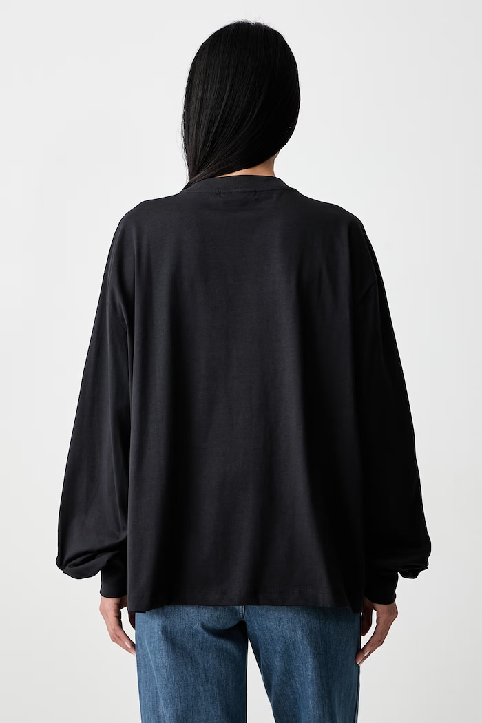 Clothing GANNI longsleeve Women's cotton A1050036 black