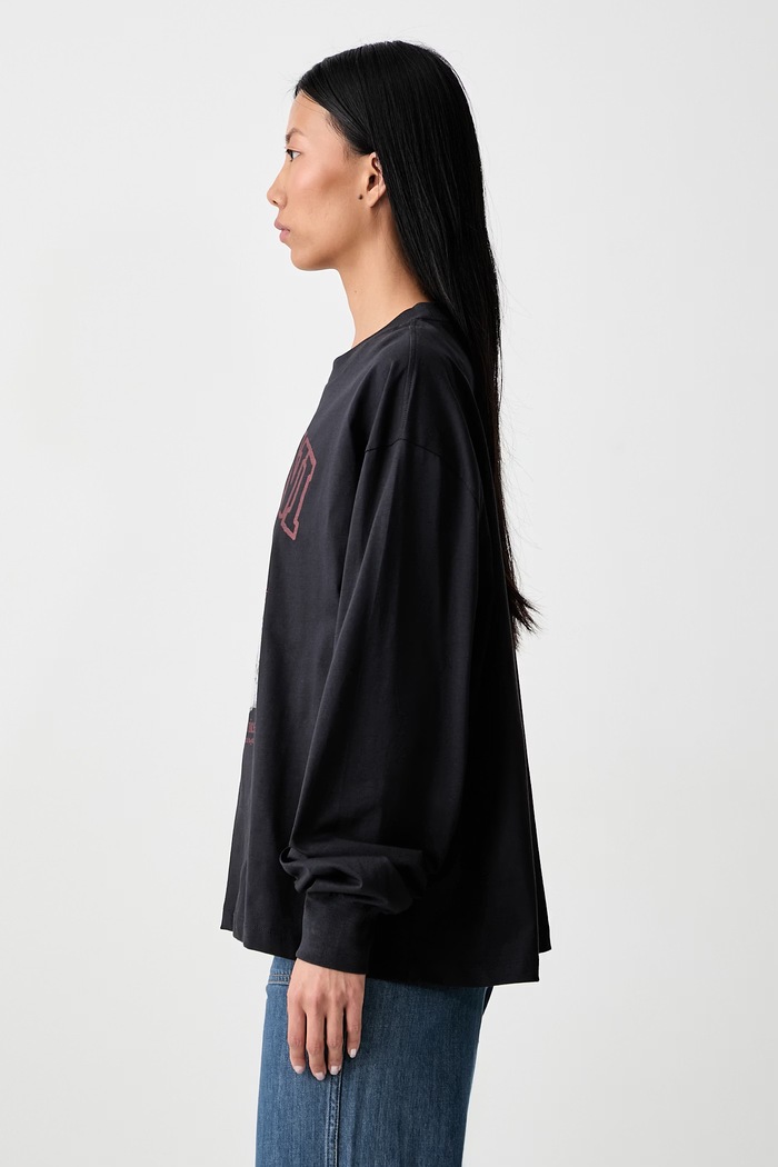 GANNI longsleeve Women's cotton black A1050036