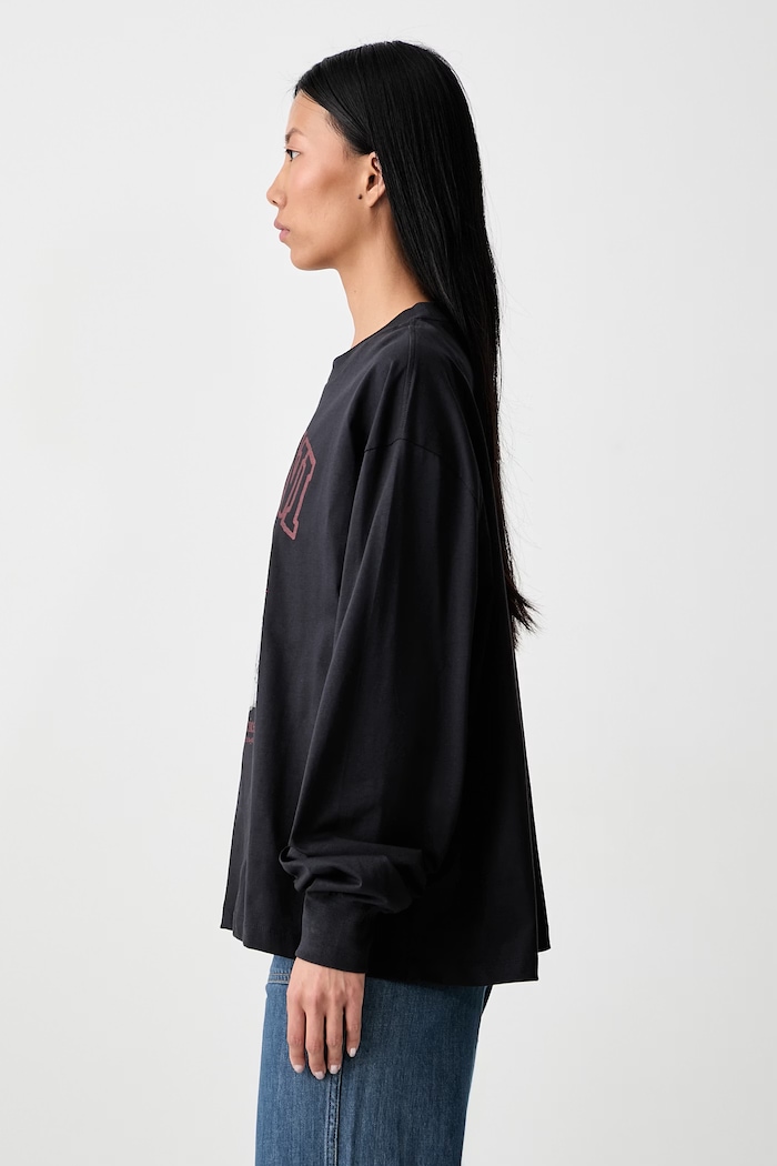 GANNI longsleeve Women's cotton black A1050036