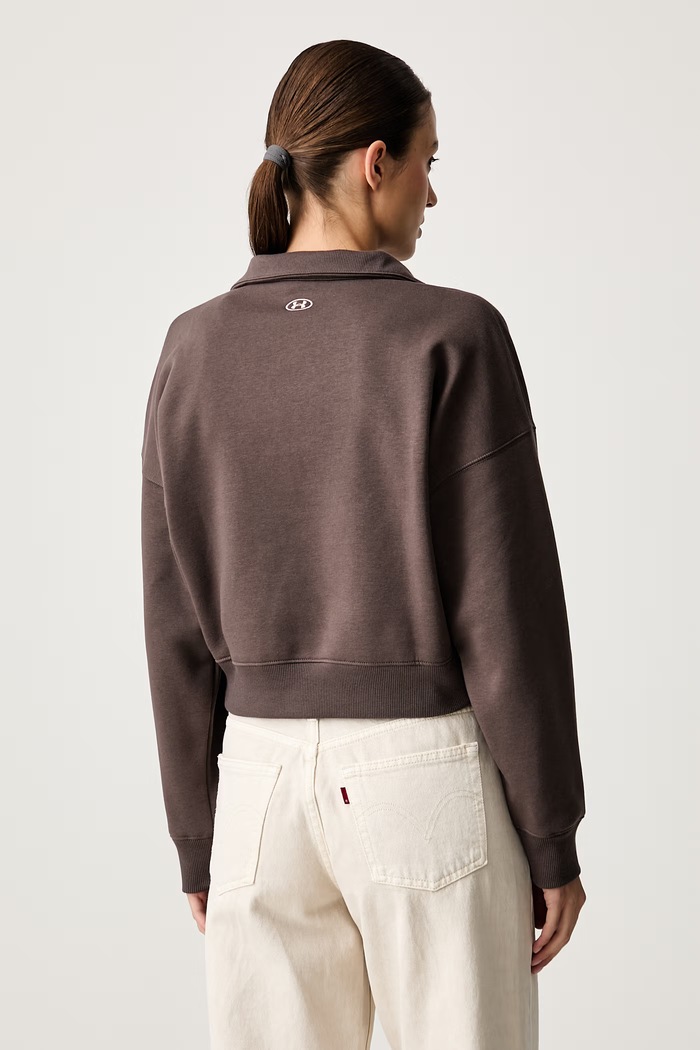 Odzież Under Armour bluza damska z bawełną Rival 6016557 brązowy