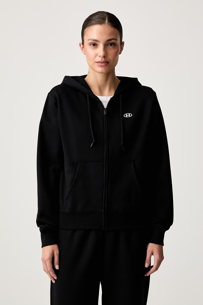 Under Armour bluza rozpinana damska z bawełną Rival czarny 6016556
