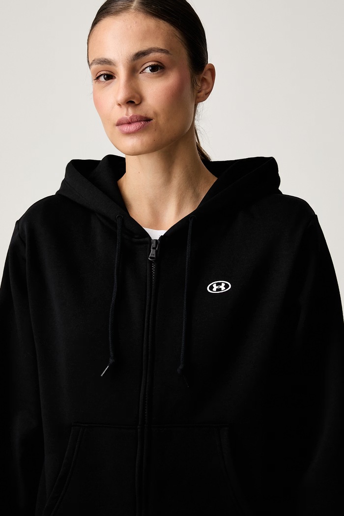 Under Armour bluza rozpinana damska z bawełną Rival czarny 6016556