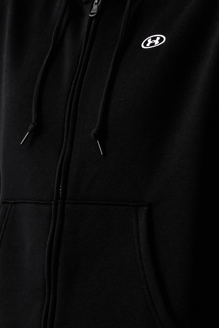 Under Armour bluza rozpinana damska z bawełną Rival 6016556 czarny
