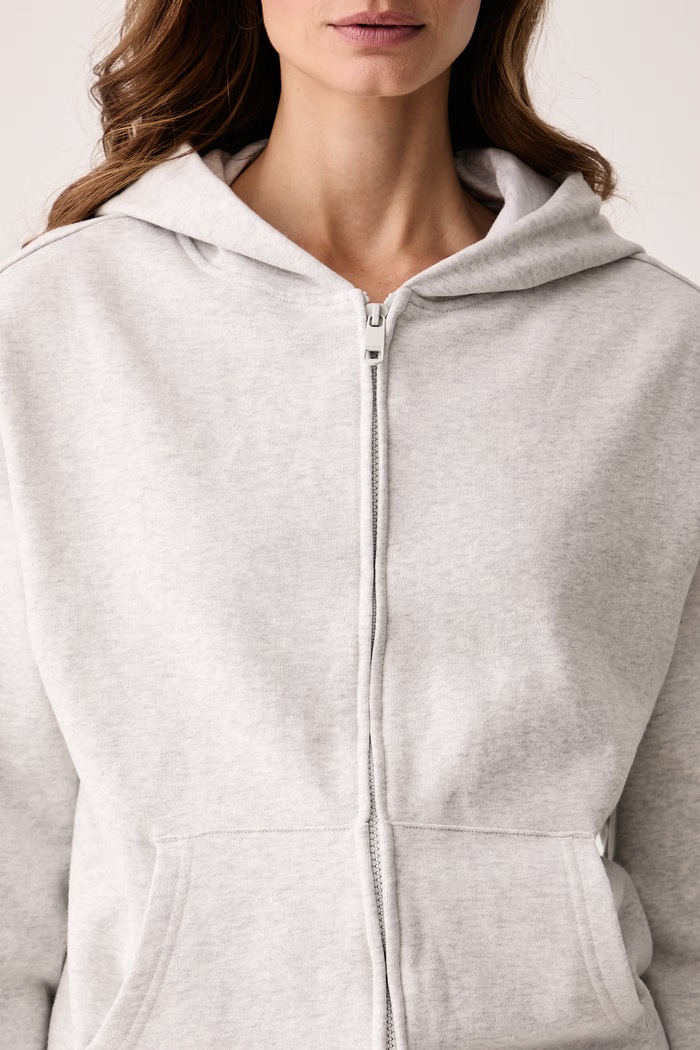 Dukserica na zakopčavanje za žene od pamuka Tommy Hilfiger UW0UW06621 siva