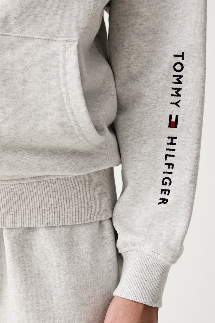 Mikina na zips dámska bavlnená Tommy Hilfiger sivá UW0UW06621