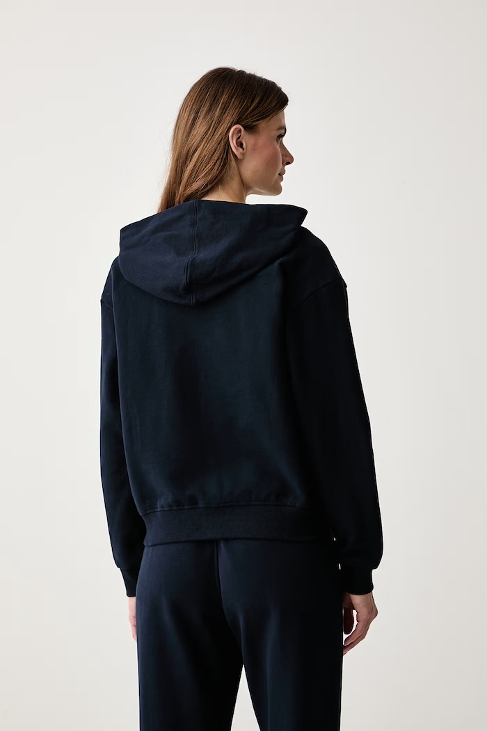 Odzież Tommy Hilfiger Bluza rozpinana damska bawełniana UW0UW06621 granatowy