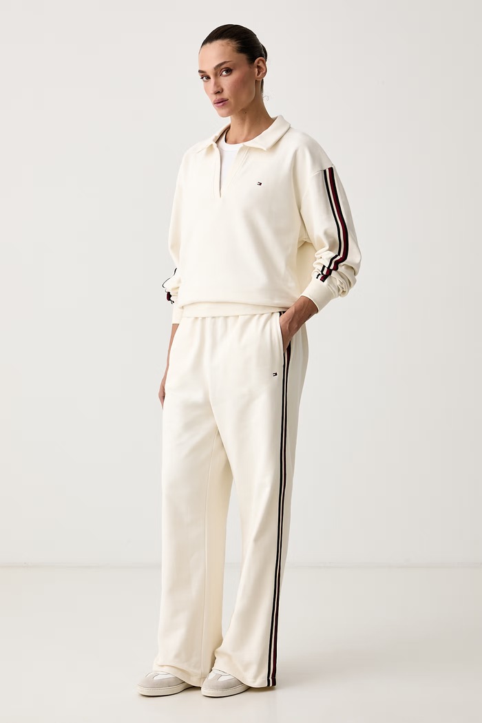 Tommy Hilfiger Bluza lounge damska bawełniana UW0UW06629 beżowy AW26