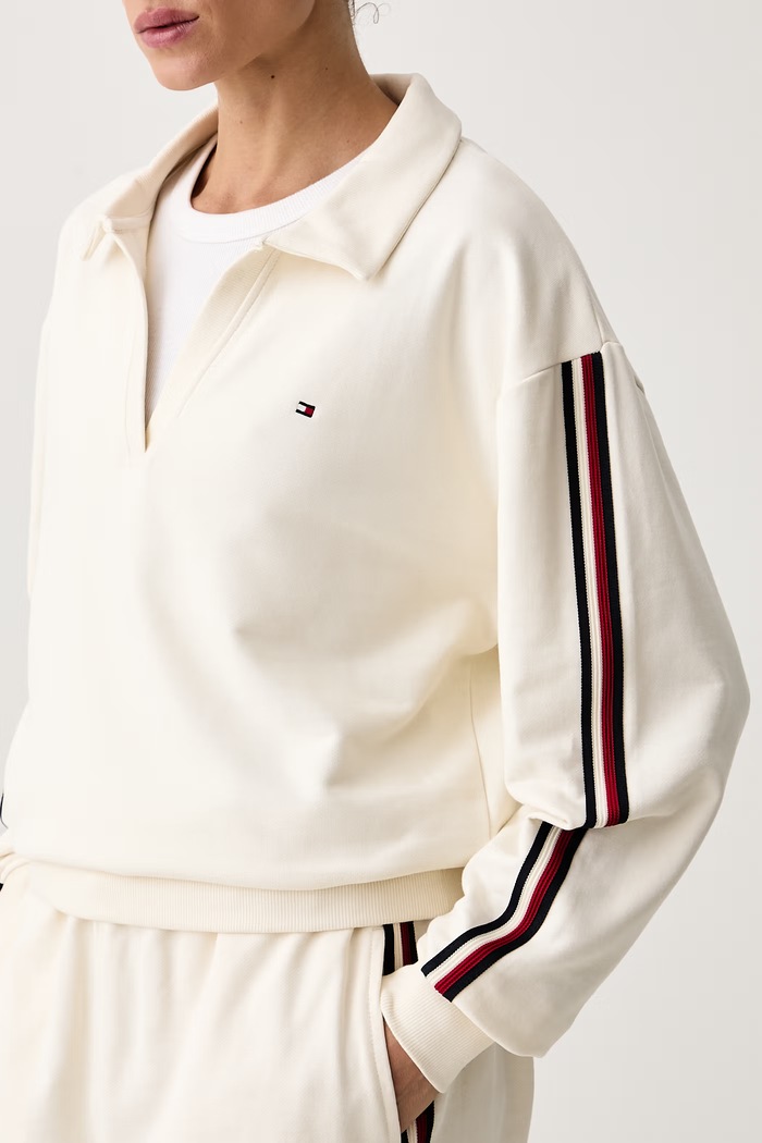 Bluza lounge damska bawełniana Tommy Hilfiger UW0UW06629 beżowy