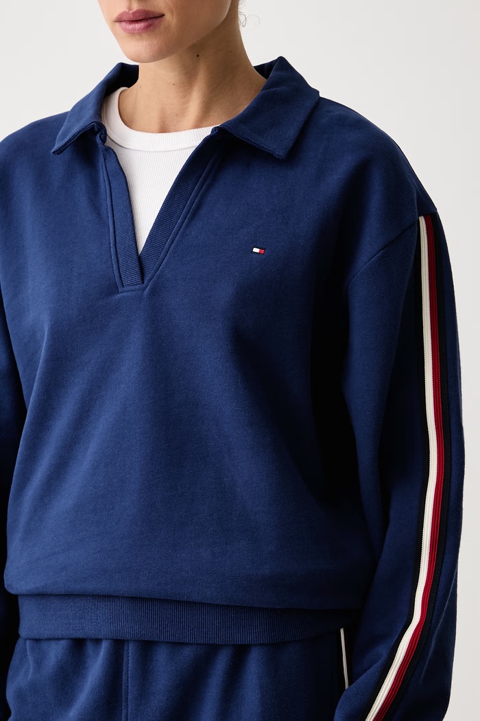 Bluza lounge damska bawełniana Tommy Hilfiger UW0UW06629 niebieski