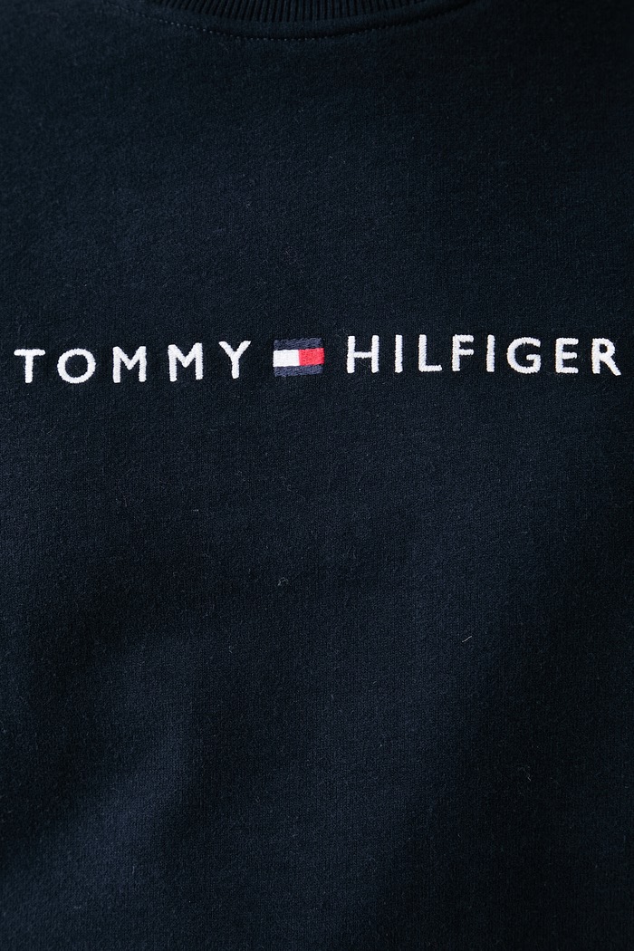 Pulover ženski bombažen Tommy Hilfiger mornarsko modra UW0UW06619