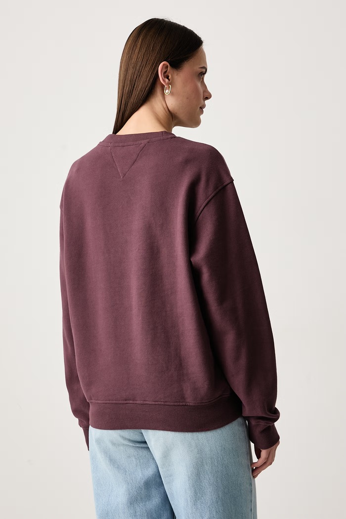 Odzież Tommy Hilfiger Bluza damska bawełniana UW0UW06619 bordowy