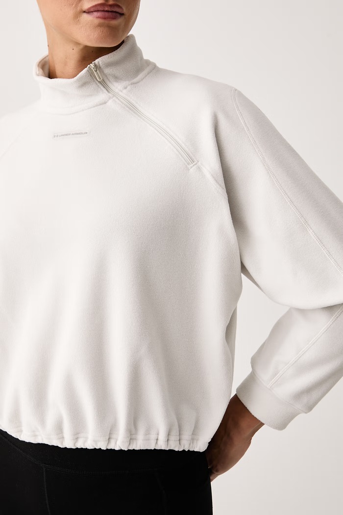 Bluza sportowa damska polarowa Performance Fleece Under Armour 6013668 beżowy