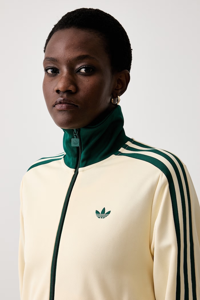 adidas Originals bluza rozpinana damska z bawełną beżowy KY0824