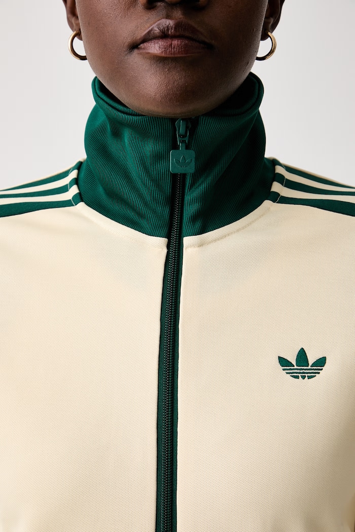 adidas Originals bluza rozpinana damska z bawełną KY0824 beżowy