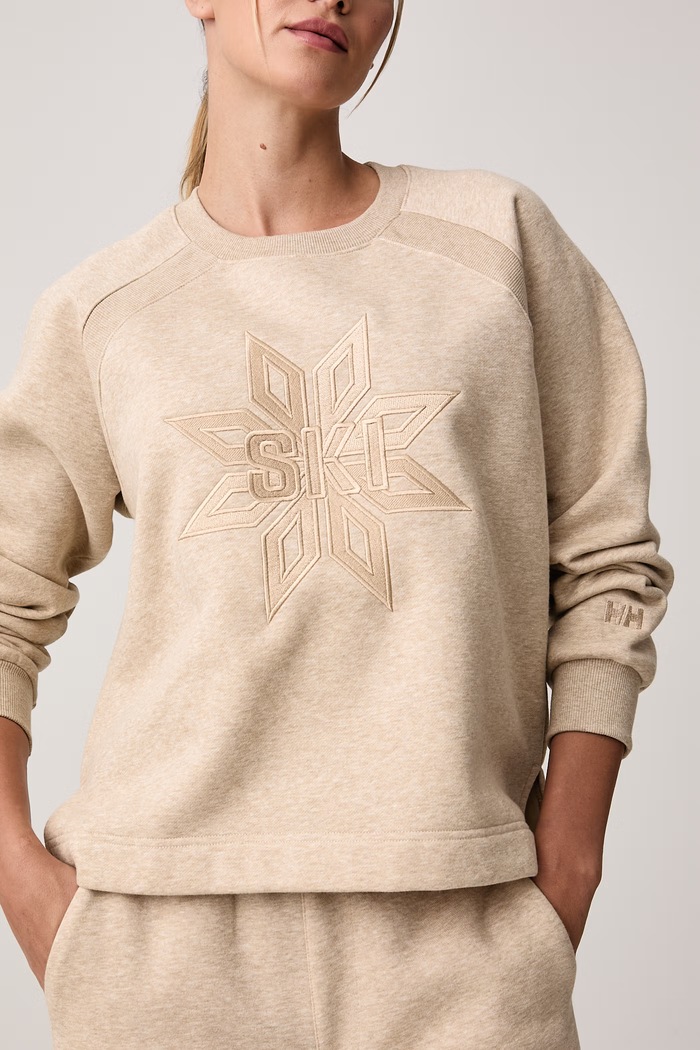 Bluza damska z bawełną BLISS HYBRID Helly Hansen 54465 beżowy