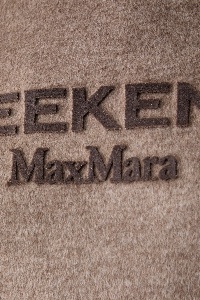 Bluza z kapturem damska z dodatkiem wełny WKDVETRINO Weekend Max Mara brązowy 2625926012600