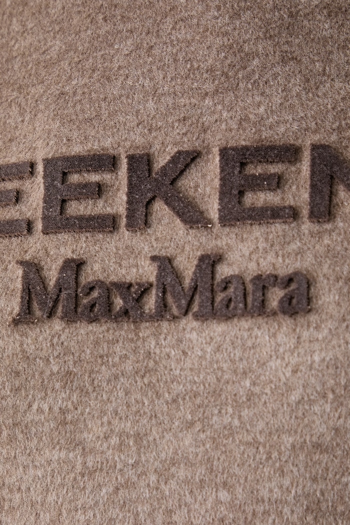 Bluza z kapturem damska z dodatkiem wełny WKDVETRINO Weekend Max Mara brązowy 2625926012600