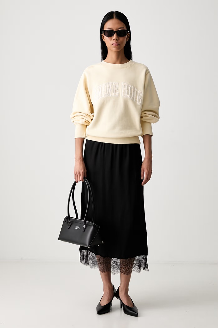 Anine Bing HARRY SHRUNKEN bluza bawełniana damska A.08.12516 żółty AW26
