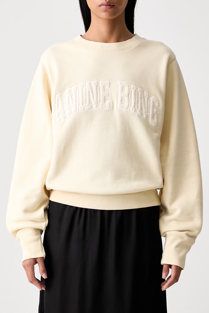 Anine Bing HARRY SHRUNKEN bluza bawełniana damska A.08.12516 żółty