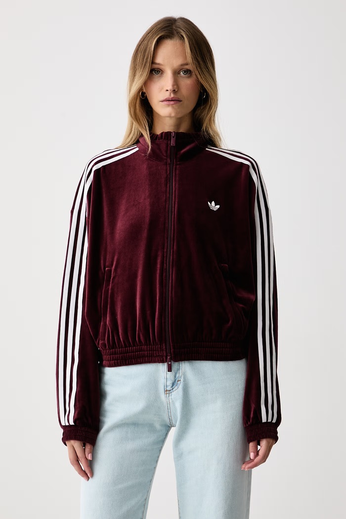 adidas Originals Dukserica na zakopčavanje za žene Micro Pleat Injection bordo LG4300