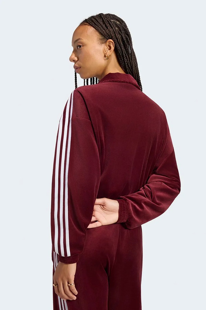 adidas Originals Bluza rozpinana damska Micro Pleat Injection LG4300 bordowy AW26