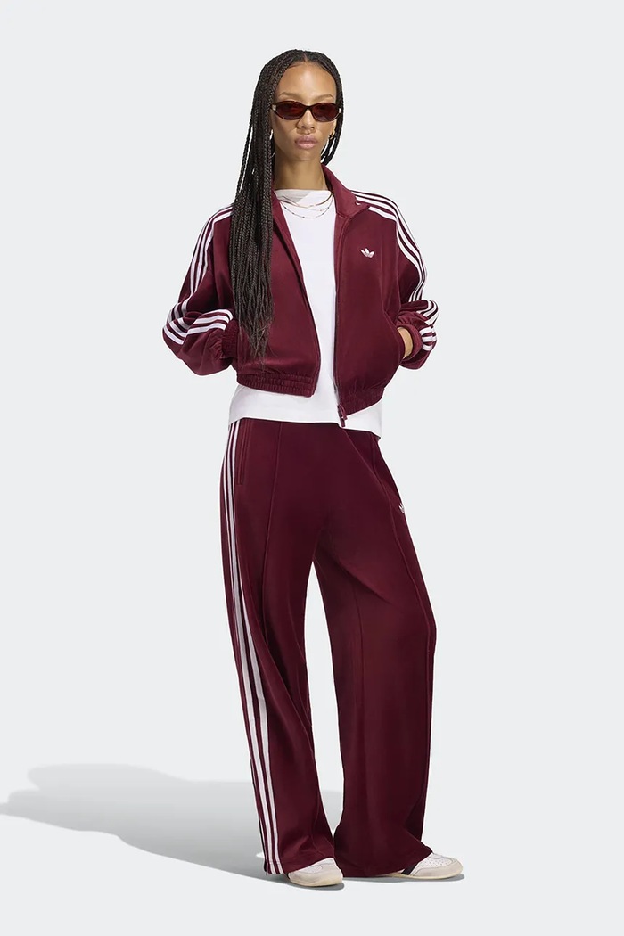 Odzież adidas Originals Bluza rozpinana damska Micro Pleat Injection LG4300 bordowy