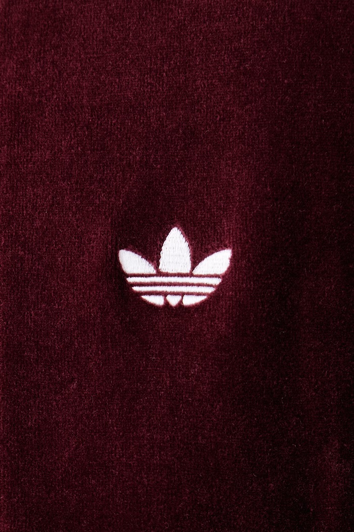 Dukserica na zakopčavanje za žene Micro Pleat Injection adidas Originals bordo LG4300