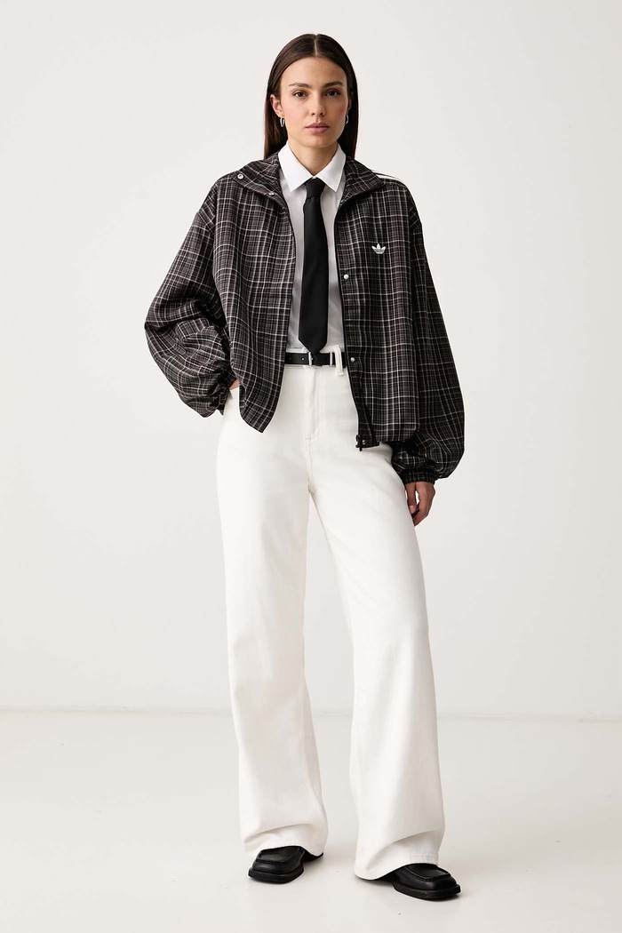 adidas Originals Bluza rozpinana damska z wiskozą Advanced Archive LG3953 brązowy AW26