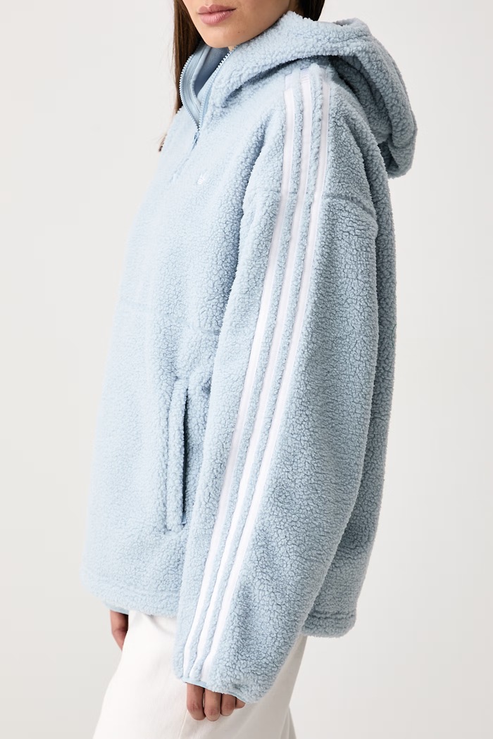Bluza polarowa damska Adiluna Season 2 x Jennie adidas Originals LD8925 niebieski